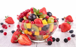 Bowl Of Assorted Berries Wallpaper