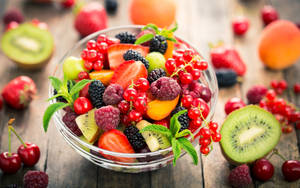 Bowl Of Berries Focus Photography Wallpaper