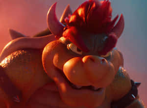 Bowser Standing Triumphantly In A Fiery Landscape Wallpaper