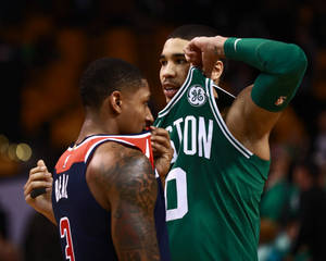 Bradley Beal Altercation With Boston's Jayson Wallpaper