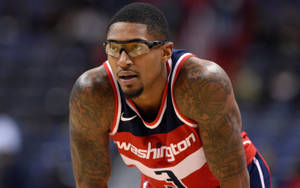 Bradley Beal Black And Yellow Glasses Wallpaper