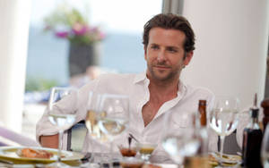 Bradley Cooper White Lunch Table Wallpaper