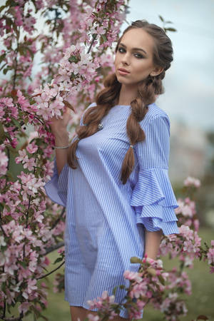 Braids And Flowers Wallpaper