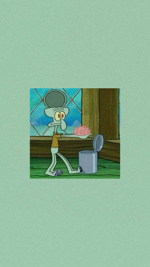 Brainless Sad Squidward Wallpaper