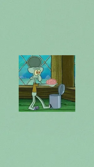 Brainless Sad Squidward Wallpaper