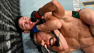 Brandon Moreno Grappling Opponent On Ground Wallpaper