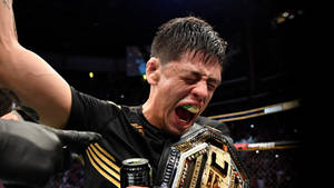 Brandon Moreno Screaming Drink Can Wallpaper