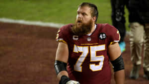 Brandon Scherff In Washington Football Team Against Carolina Panthers 2020 Wallpaper