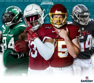 Brandon Scherff With Jacksonville Jaguars Teammates Wallpaper