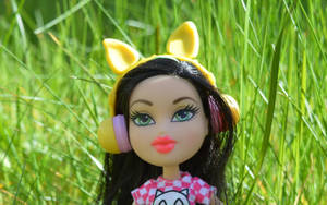 Bratz Toy Doll At Garden Wallpaper