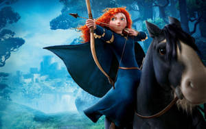 Brave Merida And Angus Wallpaper