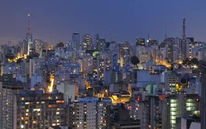 Brazil Sao Paulo Night Skyline Wallpaper
