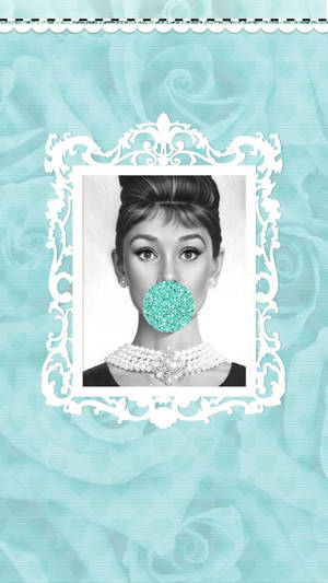 Breakfast At Tiffany's Aesthetic Blue Wallpaper