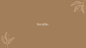 Breathe - A Beige Background With Leaves Wallpaper