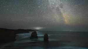 Breathe In The Fresh Sea Air Beneath A Beautiful Beach Sky Wallpaper