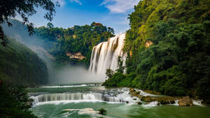 Breathtaking Hd Waterfall Of Huangguoshu Falls China Wallpaper