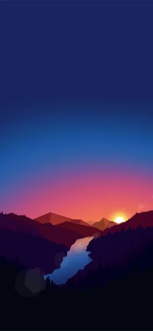 Breathtaking Mountain Scenery Minimal Background Wallpaper