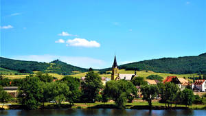 Breathtaking View Of A Historic Church In Czech Republic Wallpaper