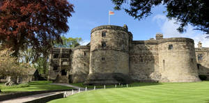 Breathtaking View Of Skipton Castle, Yorkshire Wallpaper