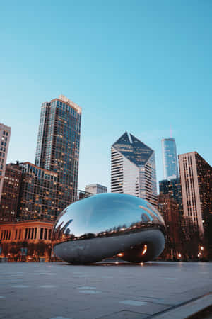 Breathtaking View Of The Cloud Gate Wallpaper