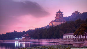 Breathtaking View Of The Great Wall Of China In Beijing Wallpaper
