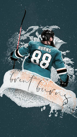 Brent Burns Creative Poster Art Wallpaper