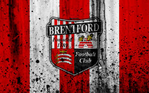 Brentford Fc Dirty Wall Graphic Wallpaper