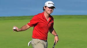 Brian Harman In Red Polo Shirt Wallpaper