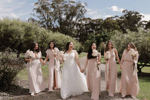 Bride And Bridesmaids Wallpaper