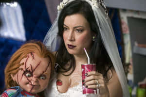 Brideand Doll Horror Scene Wallpaper