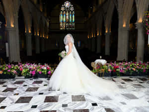 Bridein Church Aisle Wallpaper