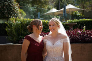 Bridesmaid And Bride Wallpaper