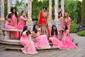 Bridesmaids In Pink Wallpaper