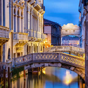 Bridge Of Sighs Dusk Background Wallpaper