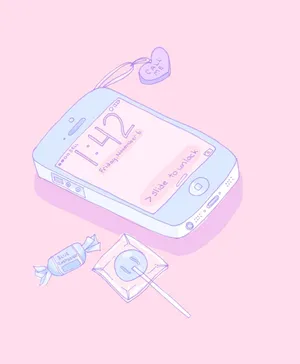 Bright And Colorful Kawaii Pastel Scene Wallpaper