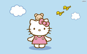 Bright Blue Sky Hello Kitty Desktop Wallpaper