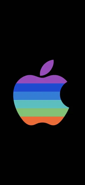 Bright Colorful Apple Logo Iphone Wallpaper