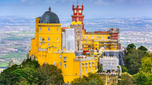 Bright Palácio Da Pena Sintra Wallpaper