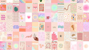 Bright Pastel Aesthetic Collage Desktop Wallpaper