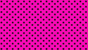 Bright Pink Black Dot Iphone Wallpaper