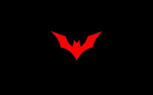 Bright Red Batman Logo With Iconic Bat Emblem Wallpaper