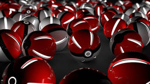 Bright Red Pokeball Wallpaper