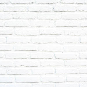 Bright White Brick Wall In Stretcher Bond Pattern Wallpaper