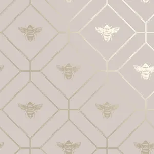 Brighten Up Any Room With This Vintage Bee-themed Wallpaper Wallpaper