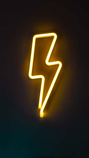 Brighten Up Your Aesthetics With A Vibrant, Yellow Neon Light Wallpaper