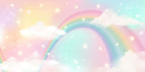 Brighten Up Your Day With This Cute Rainbow Pastel Wallpaper