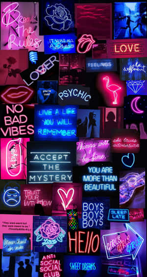Brighten Up Your Phone With A Neon Aesthetic! Wallpaper