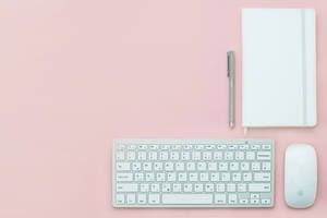 Brighten Up Your Workspace With Pastel Accessories Wallpaper