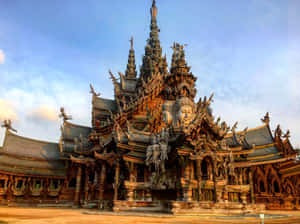 Brilliant Architecture Of The Sanctuary Of Truth Wallpaper