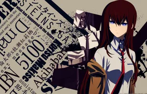 Brilliant Scientist Kurisu Makise Deep In Thought At The Lab Wallpaper